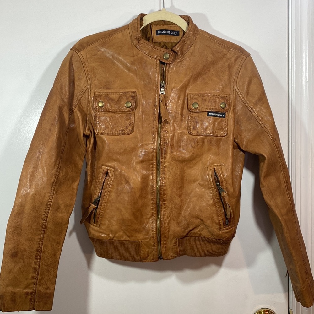 Members Only LEATHER Jacket XS